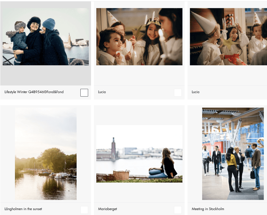 Screenshot of the Stockholm Media Bank