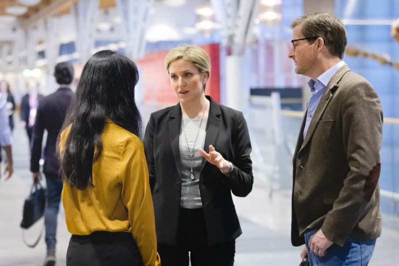 Business meeting and networking in Stockholm.